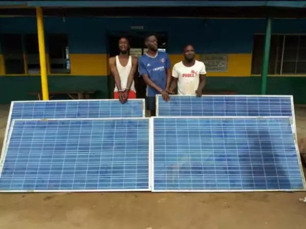  Thief In Tears After Being Caught Stealing N14 Million MTN Solar Panels (Photos) 